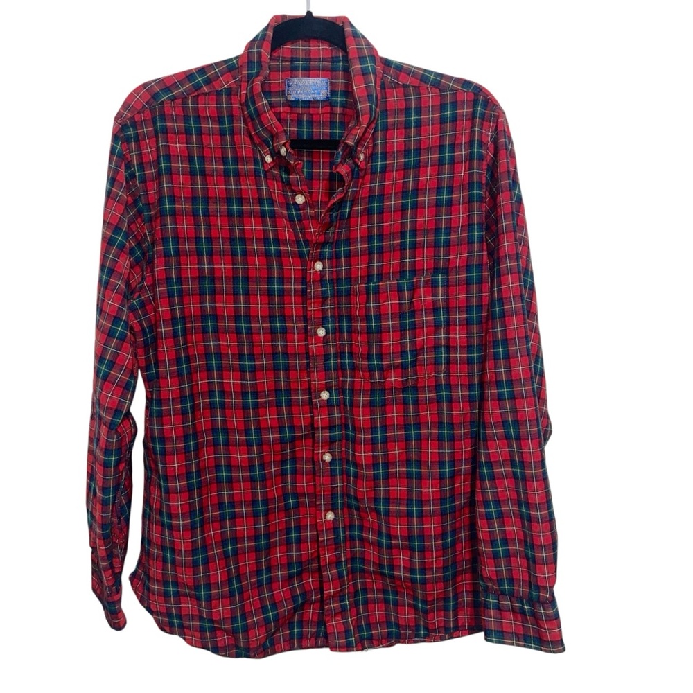 Vintage Sir Pendleton Shirt Mens XL Button Down Wool Plaid Outdoor Gorpcore